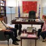 Συνάντηση Χριστίνας Αλεξοπούλου με τον Υφυπουργό Πολιτισμού και Αθλητισμού