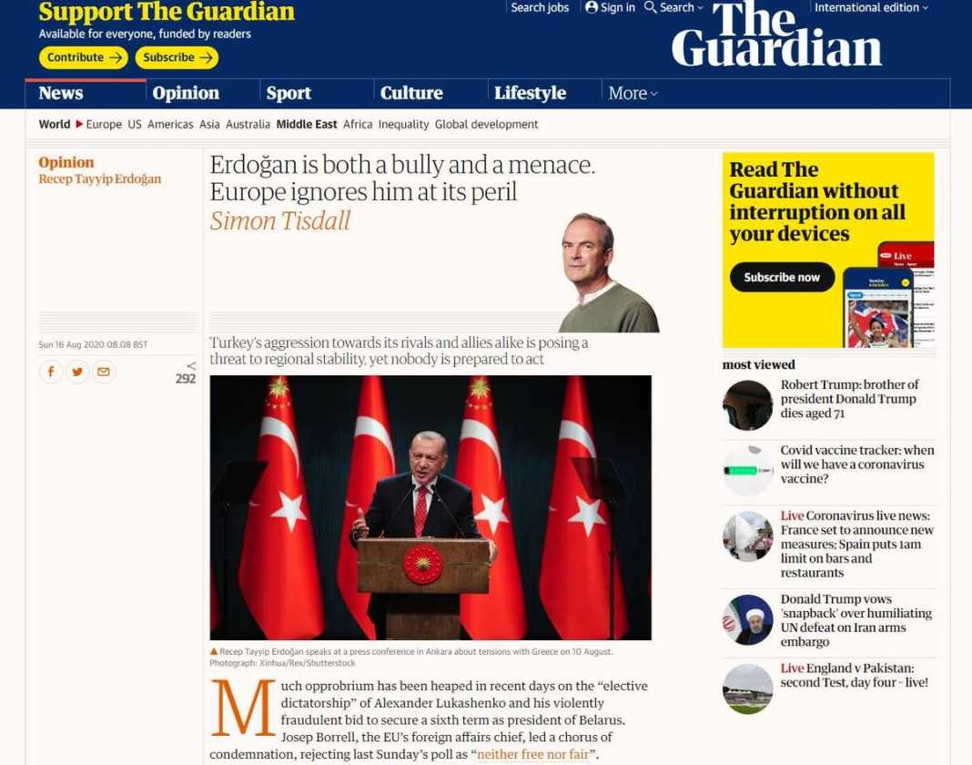 guardian - ερντογάν