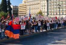 Σύνταγμα: Συγκέντρωση Αρμενίων για σταματήσουν οι εχθροπραξίες στο Ναγκόρνο Καραμπάχ