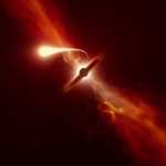 Οι τελευταίες στιγμές ενός άστρου που καταστρέφεται από μια μαύρη τρύπα